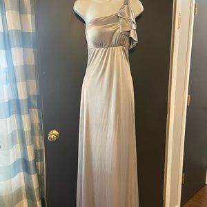 Stunning Silver Shimmer Gown Dress